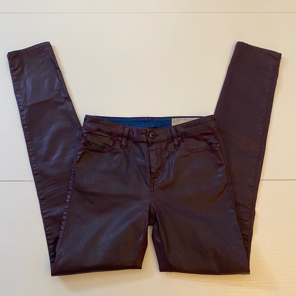 DIESEL Women's Skinzee Coated Super Slim Stretch Jeans Wash 0662E W29xL32 - Picture 4 of 16